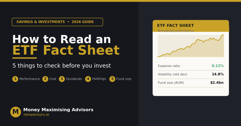 How to Read an ETF Fact Sheet: 5 Things to Check Before You Invest in Ireland (2026 Guide)